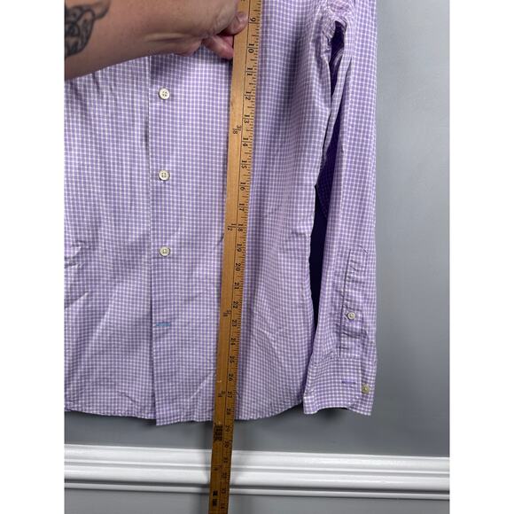 Banana Republic Men's S 120S Supima Cotton Purple Button Front Short - Picture 4 of 6